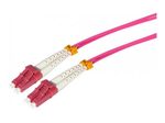 Tecline LWL Patchkabel HD, 50/125 µm, Multimode, OM4-Faser, LC Duplex Stecker/Stecker, erikaviolett, 1,0 m