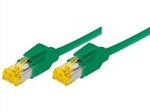 Tecline Patchkabel Cat. 6A (ISO/IEC), S/FTP, halogenfrei, mit Rastnasenschutz, grün, 0,5 m