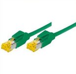 Tecline Patchkabel Cat. 6A (ISO/IEC), S/FTP, halogenfrei, mit Rastnasenschutz, grün, 0,5 m