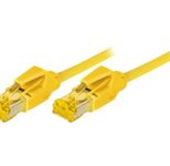 Tecline Patchkabel Cat. 6A (ISO/IEC), S/FTP (PiMF), halogenfrei, mit Rastnasenschutz, gelb, 25,0 m