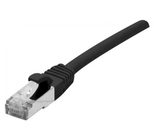 Dexlan Patchkabel Cat. 6A Class EA, S/FTP (PiMF), halogenfrei, mit Rastnasenschutz, schwarz, 3,0 m