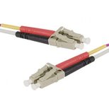 Exertis Connect LWL Patchkabel HD, 50/125 µm, OM4-Faser, LC Duplex Stecker/Stecker, erika-violet, 1,0 m UPC