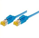 Tecline Patchkabel Cat. 6A (ISO/IEC), S/FTP, halogenfrei, mit Rastnasenschutz, blau, 15,0 m