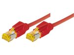 Tecline Patchkabel Cat. 6A (ISO/IEC), S/FTP (PiMF), halogenfrei, mit Rastnasenschutz, rot, 5,0 m