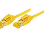 Tecline Patchkabel Cat. 6A (ISO/IEC), S/FTP (PiMF), halogenfrei, mit Rastnasenschutz, gelb, 10,0 m