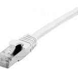 Dexlan Patchkabel Cat. 6A Class EA, S/FTP (PiMF), halogenfrei, mit Rastnasenschutz, weiß, 1,5 m
