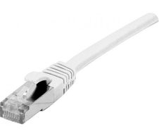 Dexlan Patchkabel Cat. 6A Class EA, S/FTP (PiMF), halogenfrei, mit Rastnasenschutz, weiß, 20,0 m