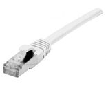 Dexlan Patchkabel Cat. 6A Class EA, S/FTP (PiMF), halogenfrei, mit Rastnasenschutz, weiß, 1,5 m