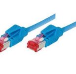Tecline Patchkabel S/FTP, PiMF, CAT.6A EIA/TIA, Class EA, blau,  5,0 m