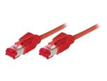 Tecline Industrie-Patchkabel Cat. 6A, S/FTP (PiMF), ölbeständig, hochabriebfest, halogenfrei, rot, 30,0 m