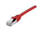 Exertis Connect Patchkabel Cat. 6A, S/FTP (PiMF), halogenfrei, mit Rastnasenschutz, rot, 1,0 m