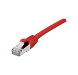 Exertis Connect Patchkabel Cat. 6A, S/FTP (PiMF), halogenfrei, mit Rastnasenschutz, rot, 1,0 m