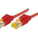 Tecline Patchkabel Cat. 6A (ISO/IEC), S/FTP, halogenfrei, mit Rastnasenschutz, rot, 1,5 m