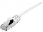 Dexlan Patchkabel Cat. 6A,  S/FTP (PiMF), ultradünn, halogenfrei, mit Rastnasenschutz, weiß, 0,3 m