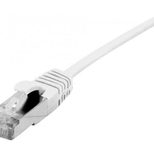Dexlan Patchkabel Cat. 6A,  S/FTP (PiMF), ultradünn, halogenfrei, mit Rastnasenschutz, weiß, 0,3 m