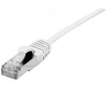 Dexlan Patchkabel Cat. 6A, S/FTP (PiMF), ultradünn, halogenfrei, mit Rastnasenschutz, weiß, 0,3 m
