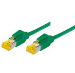 Tecline Patchkabel Cat. 6A (ISO/IEC), S/FTP, halogenfrei, mit Rastnasenschutz, grün, 20,0 m