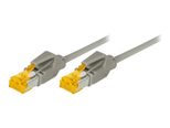 Tecline Patchkabel Cat. 6A (ISO/IEC), S/FTP (PiMF), halogenfrei, mit Rastnasenschutz, grau, 30,0 m