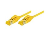 Tecline Patchkabel Cat. 6A (ISO/IEC), S/FTP, halogenfrei, mit Rastnasenschutz, gelb, 15,0 m