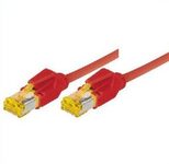 Tecline Patchkabel Cat. 6A (ISO/IEC), S/FTP, halogenfrei, mit Rastnasenschutz, rot, 2,0 m