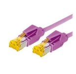 Tecline Patchkabel Cat. 6A (ISO/IEC), S/FTP, halogenfrei, mit Rastnasenschutz, erikaviolett, 1,0 m