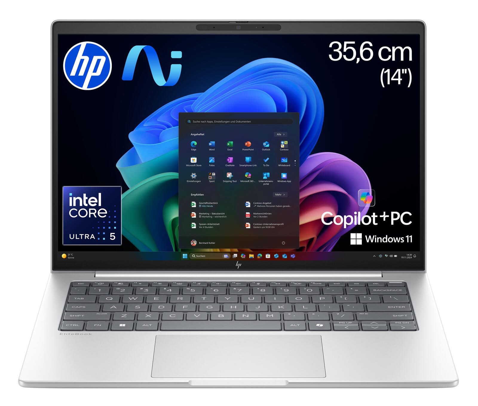 HP EliteBook 8 G1i Intel® Core™ Ultra 5 228V Notebook Next Gen AI PC 35.6 cm (14") video preview
