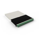 Patchbox patchbox.one Kabeleinzugssystem 30RU/STP (1,8 m) mit 24 Kassetten, Patchkabel Cat. 6a, U/FTP, PoE, Kabel grün