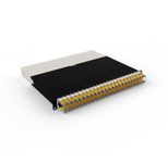 Patchbox patchbox.one Kabeleinzugssystem 8RU/STP (0,8 m) mit 24 Kassetten, Patchkabel Cat. 6a, U/FTP, PoE, Kabel gelb
