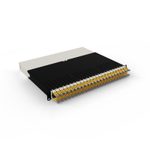 Patchbox patchbox.one Kabeleinzugssystem 8RU/STP (0,8 m) mit 24 Kassetten, Patchkabel Cat. 6a, U/FTP, PoE, Kabel gelb