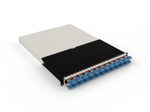 Patchbox patchbox.one Kabeleinzugssystem 30RU/OS2 (1,8 m) mit 24 Kassetten, LWL OS2, LC-SC, Kabel gelb