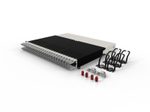 Patchbox patchbox.one Kabeleinzugssystem 8RU/STP (0,8 m) mit 24 Kassetten, Patchkabel Cat. 6a, U/FTP, PoE, Kabel grau