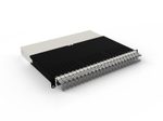 Patchbox patchbox.one Kabeleinzugssystem 8RU/STP (0,8 m) mit 24 Kassetten, Patchkabel Cat. 6a, U/FTP, PoE, Kabel grau