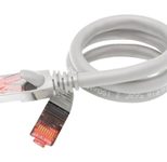Exertis Connect Patchkabel Cat. 6A, U/FTP, hochflexibel, grau, 10,0 m
