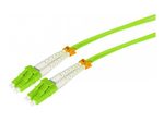 Tecline LWL Patchkabel HD, 50/125 µm, Multimode, OM5-Faser, LC Duplex Stecker/Stecker, limettengrün, 0,5 m