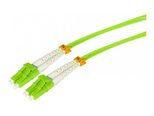 Tecline LWL Patchkabel HD, 50/125 µm, Multimode, OM5-Faser, LC Duplex Stecker/Stecker, limettengrün, 0,5 m