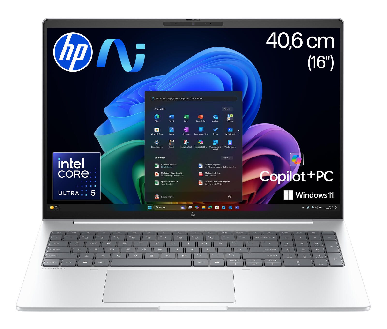 HP EliteBook 8 G1i Intel® Core™ Ultra 5 228V Notebook Next Gen AI PC 40.6 cm (16") video preview