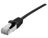 Dexlan Patchkabel Cat. 6A, S/FTP (PiMF), ultradünn, halogenfrei, mit Rastnasenschutz, schwarz, 1,0 m