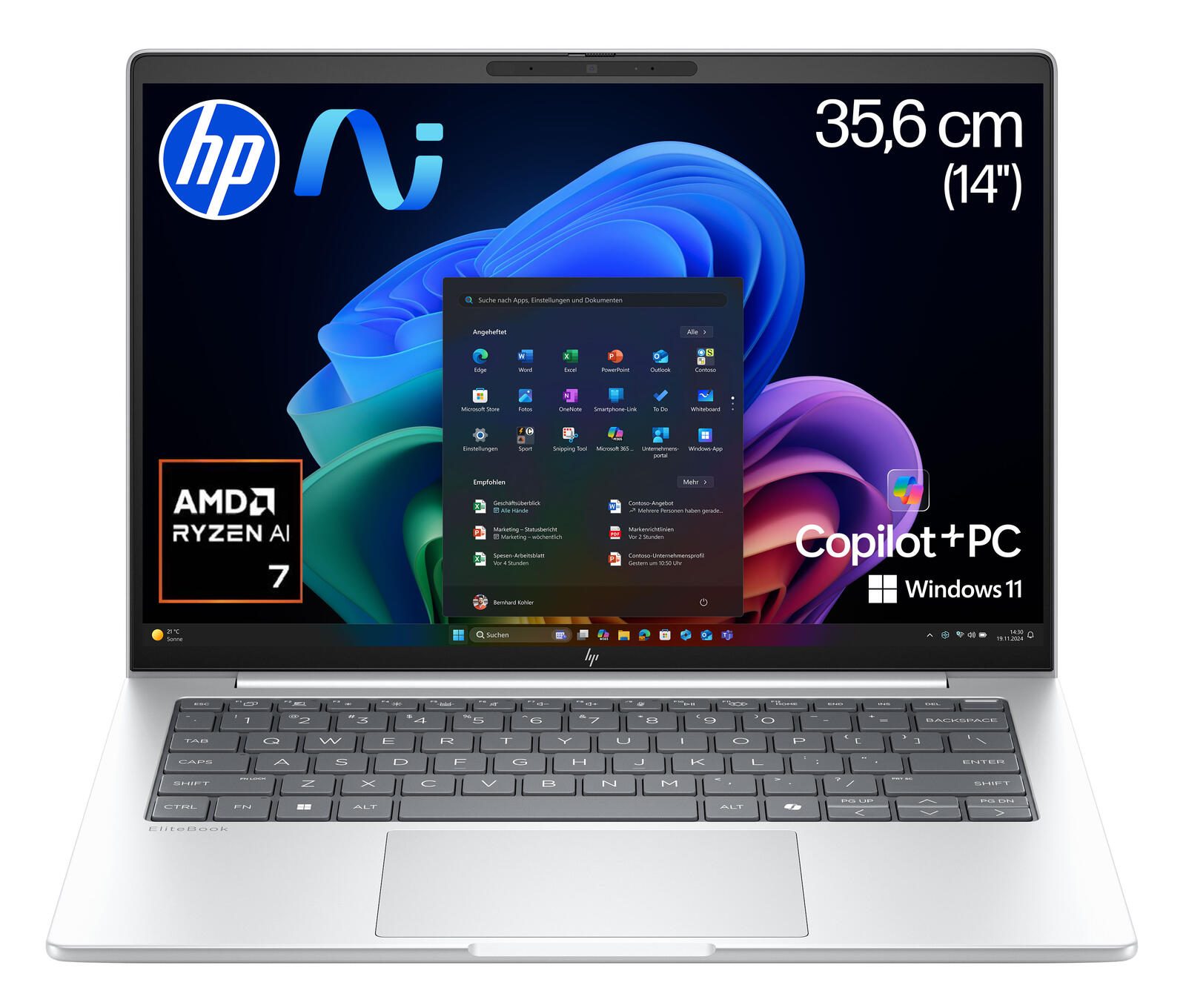 HP EliteBook 8 G1a AMD Ryzen™ AI 7 350 Notebook Next Gen AI PC 35.6 cm (14") video preview