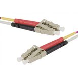 Exertis Connect LWL Patchkabel HD, 50/125 µm, OM4-Faser, SC Duplex Stecker/LC Duplex Stecker, erika-violet, 50,0 m UPC