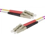 Exertis Connect LWL Patchkabel HD, 50/125 µm, OM4-Faser, SC Duplex Stecker/LC Duplex Stecker, erika-violet, 50,0 m UPC