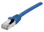 Exertis Connect Patchkabel Cat. 6A, S/FTP (PiMF), halogenfrei, mit Rastnasenschutz, blau, 0,3 m