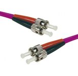 Exertis Connect LWL Patchkabel HD, 50/125 µm, OM4-Faser, 2x ST Stecker/2x ST Stecker, erika-violet, 3,0 m UPC