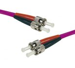Exertis Connect LWL Patchkabel HD, 50/125 µm, OM4-Faser, 2x ST Stecker/2x ST Stecker, erika-violet, 3,0 m UPC