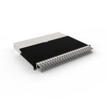 Patchbox patchbox.one Kabeleinzugssystem 8RU/UTP (0,8 m) mit 24 Kassetten, Patchkabel Cat. 6a, U/UTP, PoE++, Kabel grau
