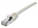 Exertis Connect Patchkabel Cat. 6A, S/FTP (PiMF), halogenfrei, mit Rastnasenschutz, grau, 50,0 m
