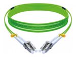 Exertis Connect LWL Patchkabel HD, 50/125 µm, OM5-Faser, LC Duplex Stecker/ Stecker, UPC, lindgrün, 10,0 m