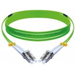 Exertis Connect LWL Patchkabel HD, 50/125 µm, OM5-Faser, LC Duplex Stecker/ Stecker, UPC, lindgrün, 10,0 m