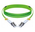 Exertis Connect LWL Patchkabel HD, 50/125 µm, OM5-Faser, LC Duplex Stecker/ Stecker, UPC, lindgrün, 10,0 m