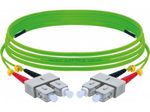 Exertis Connect LWL Patchkabel HD, 50/125 µm, OM5-Faser, SC Duplex Stecker/Stecker, UPC, lindgrün, 3,0 m
