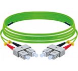 Exertis Connect LWL Patchkabel HD, 50/125 µm, OM5-Faser, SC Duplex Stecker/Stecker, UPC, lindgrün, 10,0 m